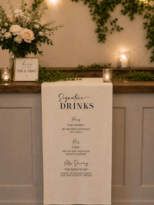 Custom Fabric Event Signs – Personalized, Elegant & Reusable Event Décor