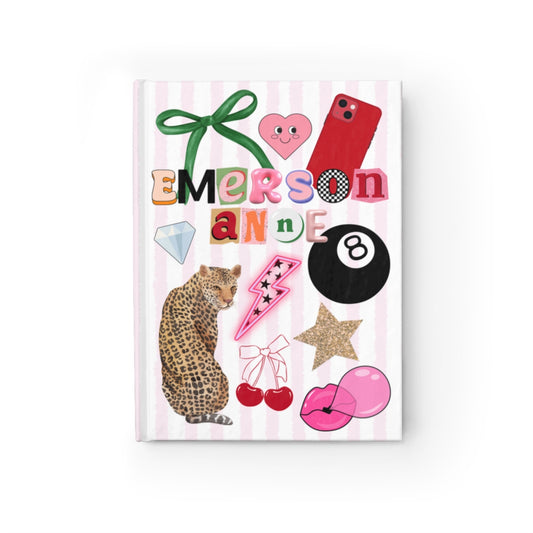 Preppy Personalized Hardcover Journal