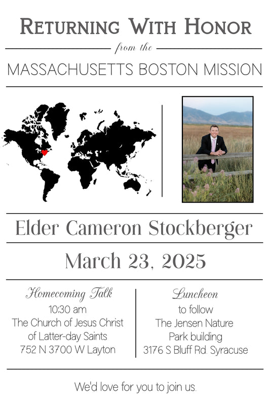 Missionary Homecoming Announcement