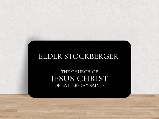 Custom Engraved Missionary Name Tag