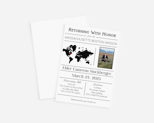 Missionary Homecoming Announcement